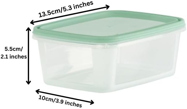 Checkmart Lot de 10 boîtes hermétiques à clipser avec couvercles - 500 ml (0,5 litre) - Récipients alimentaires avec couvercles - Anti-fuite, passent au micro-ondes, au congélateur et au - Nail Gallerys