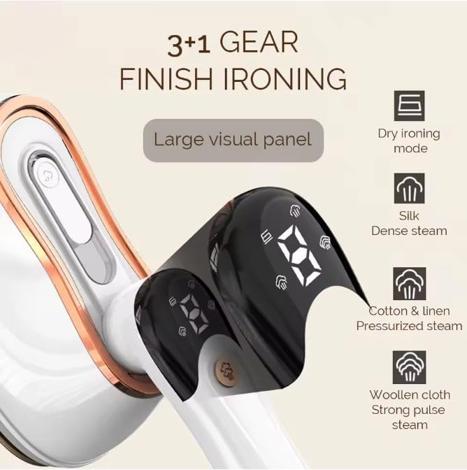 Mini fer à repasser de voyage 1200 W - Le mode repassage humide dispose de trois niveaux d'intensité de vapeur en 15 secondes - Chauffage rapide pour les tissus tels que la laine, la soie, le coton, - Nail Gallerys