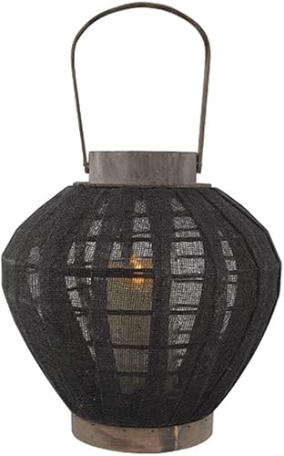 zxb-shop Chandelier Linge tissé en Bambou Rétro Lanterne Portable Portable Lampe Coupe-Vent Accueil Décoration Bougeoir Ornements pour Envoyer des Bougies électroniques Bougeoir (Color : Black) - Nail Gallerys