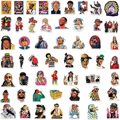 Lot de 100 Autocollants Hip-Hop Rap, Autocollants Graffiti, Cool Sticker Moto, Stickers en Vinyle Imperméables, Stickers Esthétiques pour Scrapbooking, Ordinateurs Portables, Guitares, Skateboards - Nail Gallerys