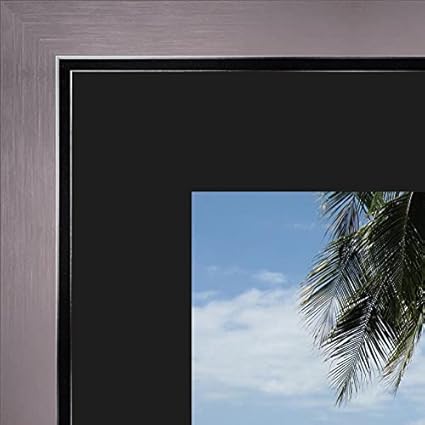 Cadres Photos pêle mêle multivues Blanc Cassé 13 Photo(s) 10x15 Passe Partout, Cadre Photo Mural 95x43 cm Argent avec Filet Noir, 3.4 cm de Largeur - Nail Gallerys