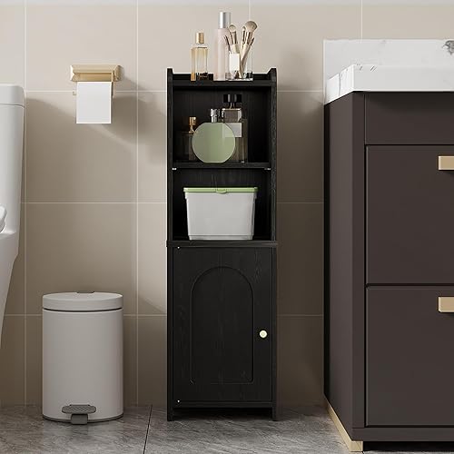 Hzuaneri Meuble de Salle de Bain, Meuble de Rangement avec Portes, Armoire d’Angle avec Étagères Réglables, Armoire de Toilette, ‎20 x 25 x 80 cm, Blanc BC39713X - Nail Gallerys