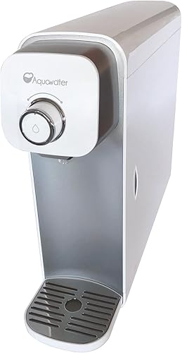 AQUAWATER, 106600, Fontaine à eau filtrante avec nano filtration 0001 micron, élimine 98% des impuretés, design compact pour petits espaces, kit de recharge inclus, eau purifiée à volonté - Nail Gallerys