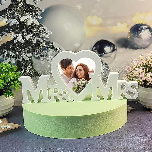 Mr & Mrs - Moule en résine - Moule en silicone pour mariage - Mr Love Mrs - Fournitures de bricolage - Moule en forme de cœur - Outil de décoration de gâteau pour la table de mariage - Nail Gallerys