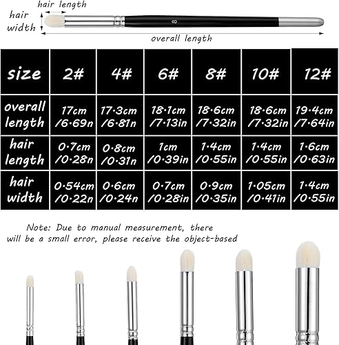 Lot de 6 pinceaux Drybrush - En nylon - Pour modélisme professionnel - 6 tailles - Pour modélisme et peinture miniature - Nail Gallerys