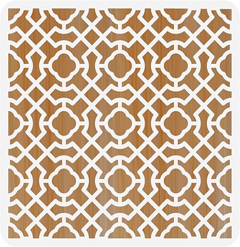 FINGERINSPIRE Pochoir de Sol 30x30cm Modèle de Pochoir de Carreau de Mandala Pochoir de Grille Traditionnel Grands Pochoirs de Mandala Réutilisables pour Peinture Sur Sol Carrelage Tissu Meubles - Nail Gallerys