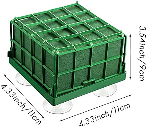 Povxlum 5 PièCes Porte-Fleurs Cage en Mousse Florale avec Mousse Florale et Ventouse pour Arrangement Floral de PièCe MaîTresse de Table de Mariage - Nail Gallerys