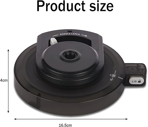 Couvercle Extérieur de Rechange pour Ninja Creami Deluxe NC501EU (Sans Pagaie), Accessoires Compatible avec Ninja Machine à Glace NC500 Series, Ajustement Parfait avec Joint D'étanchéité - Nail Gallerys