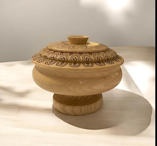 Sucrier décoratif en bois sculpté Ø 15 cm - Nail Gallerys