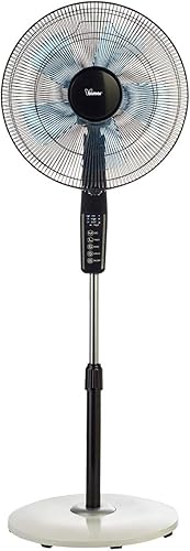 Bimar VP455T Ventilateur sur Pied avec Hauteur Réglable(max 147cm),Ventilateur Silencieux avec Commandes Electroniques Soft Touch, Minuteur,Hélice Ø40 cm avec 5 Lames,Moteur 60W,Oscillation Dx-Sx 90° - Nail Gallerys