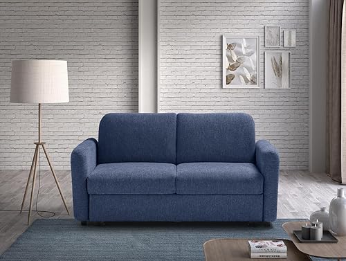 EVERGREENWEB - Canapé-lit 2 Places Convertible en Lit Double Fonction de Couchage en Tissu Gris, Dossier Inclinable Click Clack à Double Coussin, Canapé avec Chaise Longue Structure Renforcée, Nelly - Nail Gallerys