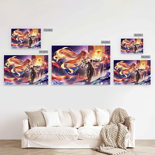 FBBINKA Game Genshin Impact Mavuika - Décoration murale moderne et esthétique - Cadeau pour un ami - Style Mavuika - 20 x 30 cm - Nail Gallerys