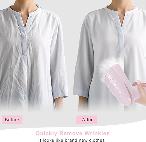 Défroisseur Vapeur, Colomba Garment Steamer Portable 1500W 280ML Fer à Repasser Défroisseur à Main Vapeur à Vêtements Vertical Steamer Pour Voyage Maison (Rose) - Nail Gallerys