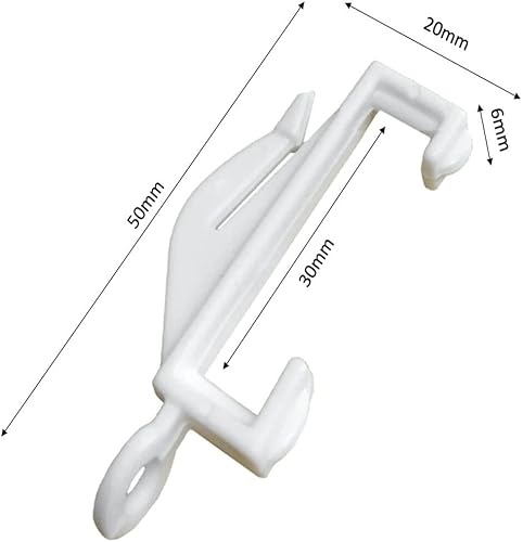 GADGET PLANET Lot de 40 crochets pour rail de rideau Decorail/Integra Monorail Blanc - Nail Gallerys