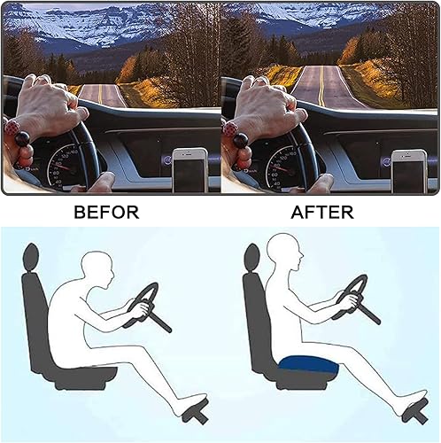 LUOZIQINX Rehausseur Voiture Adulte en Mousse à Mémoire, Coussin Voiture Conducteur Ergonomique, Coussin de Siège de Voiture pour Voiture, Camion, Camionnette,Noir - Nail Gallerys