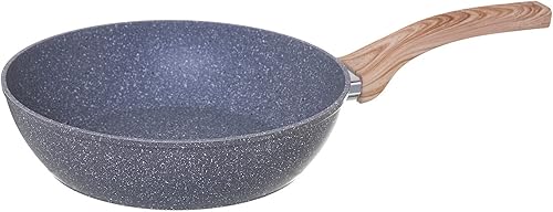 Secret de gourmet - Sauteuse avec couvercle D 24 cm en Aluminium Forgé aspect pierre Ligne Nature Tous feux - Nail Gallerys