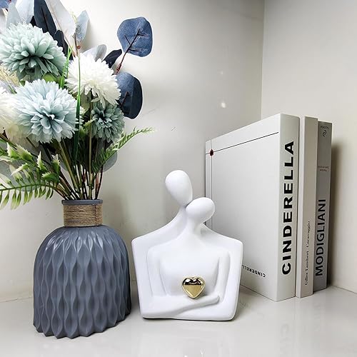 PIGPIGFLY Statue Couple étreindre,Statues Décoratives,Décoration de la Maison,Statue Abstraite de Figure Humaine,Décorations de Bureau,Sculpture en Polyrésine - Nail Gallerys