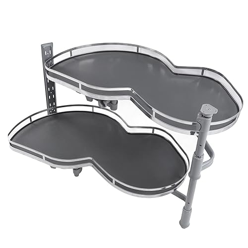 Plateau D'armoire D'angle Aveugle à 2 Niveaux, Hauteur Réglable, Organisateur Coulissant à Forte, Maximise le Rangement de la Cuisine (à droite) - Nail Gallerys