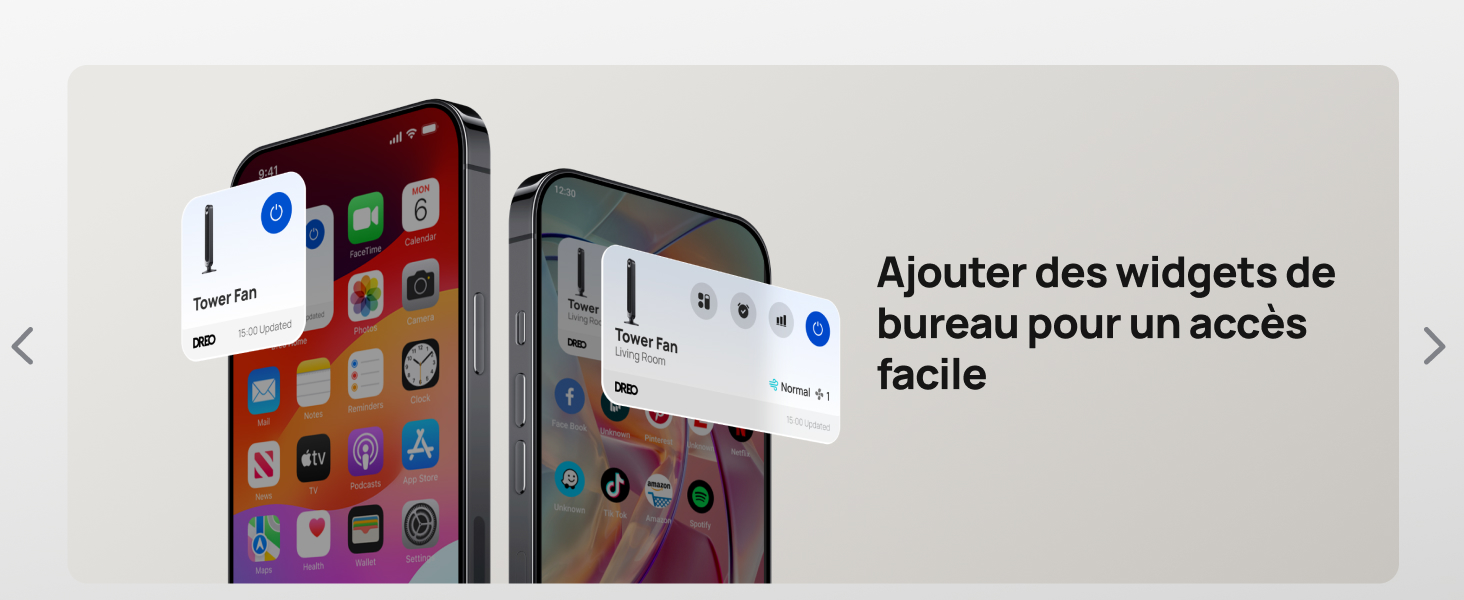 Dreo Ventilateur Colonne Silencieux avec Alexa