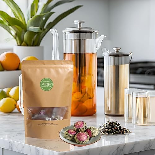 GOARTEA 12Pcs Blooming Tea Flowers Balls Green Tea Ball Blooming Thé Flower Tea Artistic Fresh Natural Gift Set Pack - Nail Gallerys