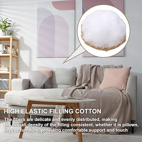 120 g Original Poly Fil – Rembourrage de coussin artisanal, rembourrage premium et rembourrage en polyester | Offre de rembourrage d'oreillers et d'artisanat, matériau respirant pour un confort et une - Nail Gallerys