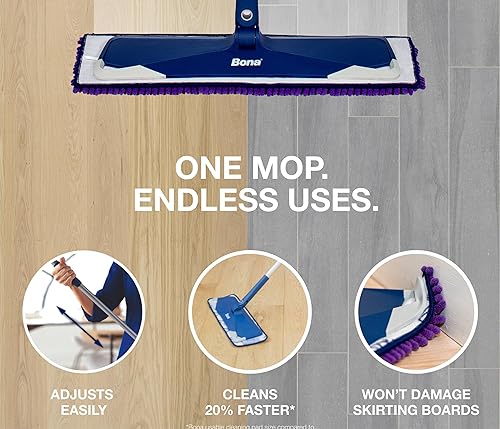 Bona - Balai avec Pads en Microfibre Premium Bona spécial Animaux - Balai nettoyant - Élimine Les Poils d'animaux - Enlève Les Poils de Chats et de Chiens, Purple - Nail Gallerys