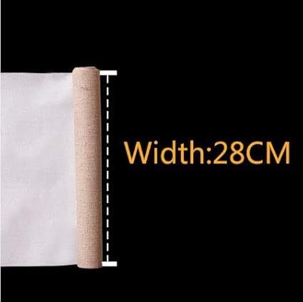 Rouleau de Toile de Coton Toile vierge professionnelle for peinture, rouleau de 5 m, une couche, peinture à l'huile acrylique, toile en lin mélangé, apprêtée, fournitures d'art for débutants(28cm) - Nail Gallerys
