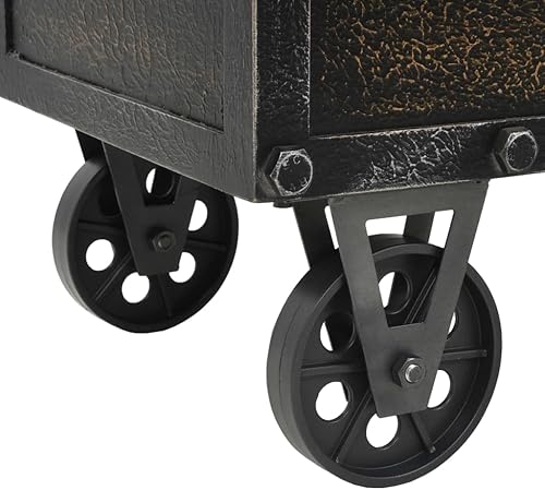 vidaXL Banc de Rangement Bois Massif et Cuir Artificiel Banquette Maison - Nail Gallerys