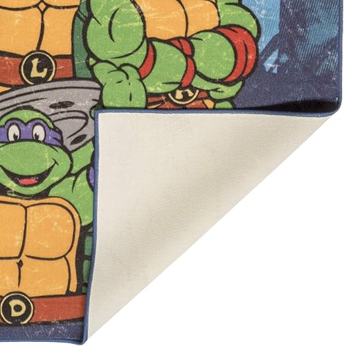 Gertmenian Nickelodeon Tapis Tortues Ninja TMNT, 12,7 x 17,8 cm, Bleu - Nail Gallerys