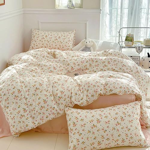 Nyescasa Housse de Couette 220x240 Blanc Vert Feuille Fleurie Floral Réversible Parure de lit Adulte 2 Personnes en Microfibre Housse Couette avec Fermeture Éclair et 2 Taies d'oreiller 65x65 cm - Nail Gallerys