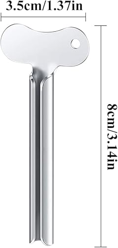 Quesuc Poignée 4 Pièces en Acier Inoxydable Presse-Pâte dentifrice Colorant Pour Cheveux Colle divers Presse-Pâte Outils de Coiffure Clé Forme Rouleau Tube Presse Maison Salon de Coiffure - Nail Gallerys