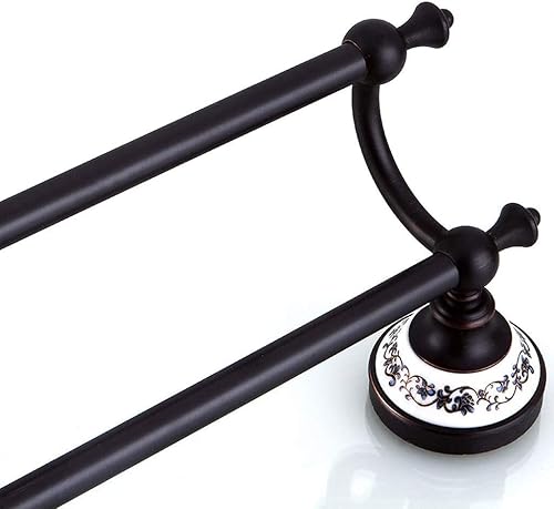Porte-torchons Noir Double Barre Porte-Serviettes Cuivre Tenture Murale Porte-Serviettes Salle De Bain Cuisine Serviettes Support De Rangement Porte-Serviettes Porte-Serviettes - Nail Gallerys