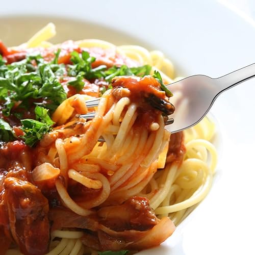 Lot de 24 fourchettes en acier inoxydable poli miroir - Passe au lave-vaisselle (18 cm) - Nail Gallerys