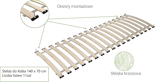 Sommier à ressorts - 70 x 140 cm - Sommier à sommier tapissier - Nail Gallerys