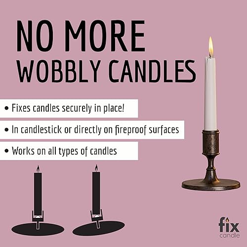FixCandle Colle et aiguiseur réutilisables pour bougies, bougies LED, bougies coniques – Aide à sécuriser les bougies dans le support - Nail Gallerys