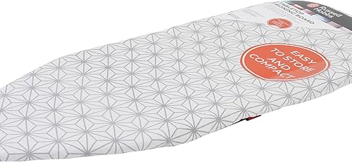Russell Hobbs LA054012 Mini Petite Table Planche à Repasser, Table Repassage Voyage, Peu Encombrante et Idéale pour Appartements & Caravanes, Housse 100% Coton, Jambes Facilement Pliables, Gris/Blanc - Nail Gallerys