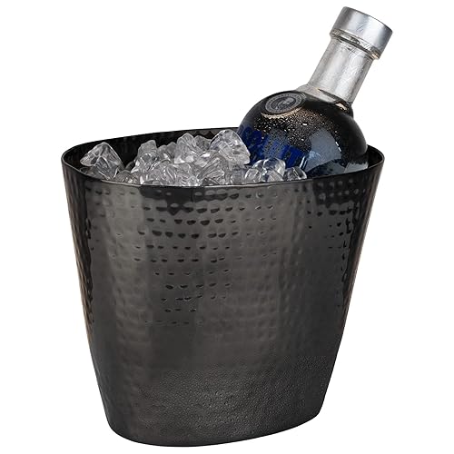 APS 36107 Seau à vin/champagne en aluminium pour 1 bouteille Aspect métal 20,5 x 14 x 17 cm - Nail Gallerys