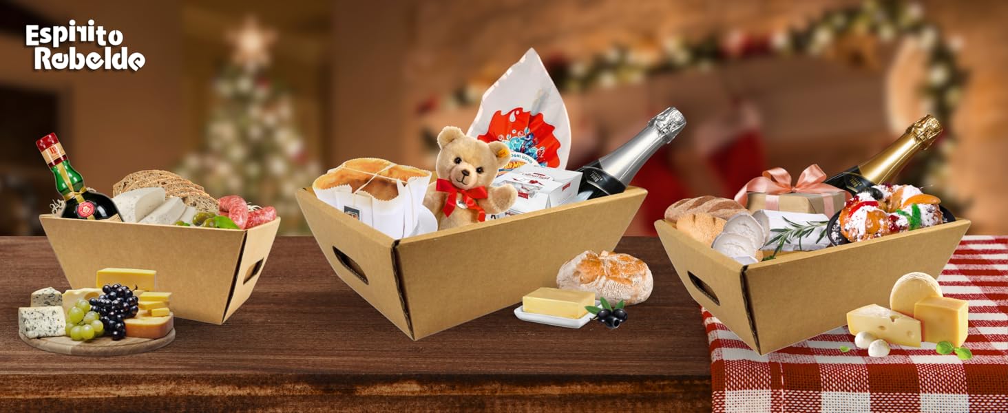 corbeille, panier de rangement, boite de rangement, coffret en carton, coffret cadeaux Noel Paques
