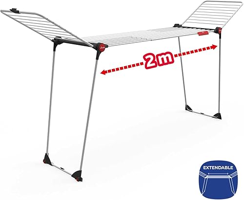 Vileda Infinity Flex XXL Étendoir, tiges télescopiques Extensibles, étendoir déjà monté, Blanc, Grand - Nail Gallerys