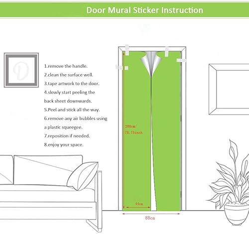 Stickers Porte Poster Idées De Cave À Vin Papier Peint Porte Trompe L'Oeil Pour Salon Chambre Décoration De La Maison Stickers Muraux Imperméable Stickers Amovibles 88X200Cm - Nail Gallerys