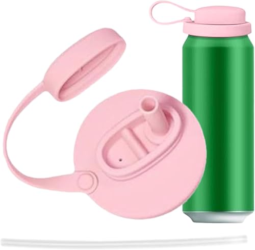 Bouchons pour Canettes de Soda | Bouchons Avec Paille Pour Boissons Gazeuses,Couvercles Étancs Anti-Poussière pour Boissons Eau Bière Soda Utilisation au Congélateur Garde-Manger - Nail Gallerys