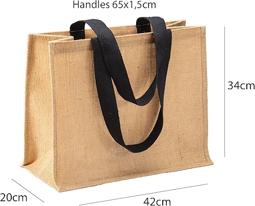 Sac Juta et coton Matériau épais haute qualité naturelle biologique Très grande capacité, Sac fourre tout, Juta-1 - Nail Gallerys