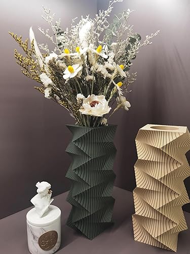 Tafunker Vase créatif en plastique, décoration géométrique de bureau, décoration de salon pour arrangement floral (beige, S) - Nail Gallerys