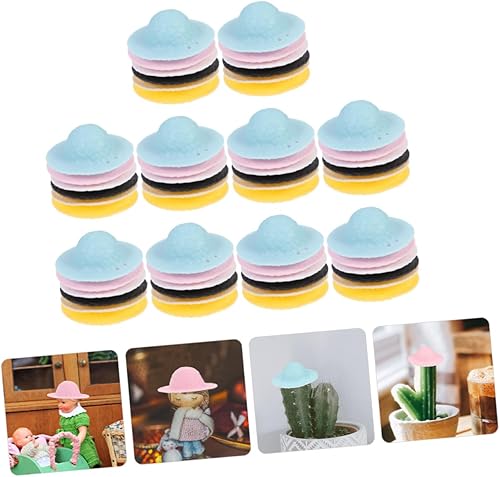 Housoutil 60 Pièces Petit Chapeau de Chapeau Rose Poupée Chapeaux Mignon Chapeau Fete Decoration Fete Ornement de Chapeau Micro Paysage Mini modèle de Parure de Maison - Nail Gallerys