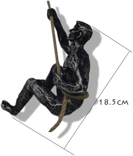 XMGoodday Sculpture en résine représentant un homme grimpant - Décoration murale créative - Finition à la main - L - Nail Gallerys