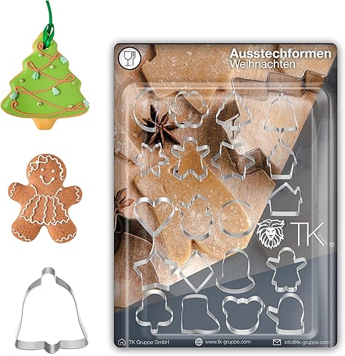 Set de 20 emporte-pièces - Pour la pâtisserie de Noël et de XMAS - Moule en forme de boîte, emporte-pièces et découpoirs (20 pièces) - Nail Gallerys