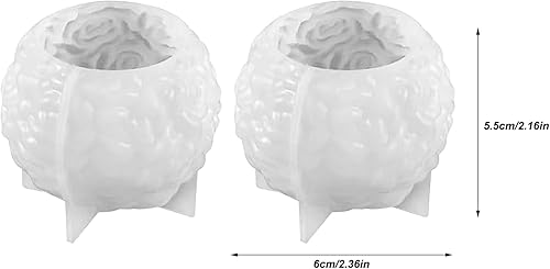 Ezydka Moule à Bougies 2 Pièces Moules à Bougie en Silicone, Moule pour Bougie à Boule de Rose, Moule Bougie Silicone pour Bougie Parfumée, Saint Valentin, Ornements Décoratifs - Nail Gallerys