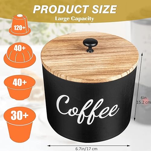 Guolich Panier à Capsules Café,Organisateur de Dosettes de café K et Expresso de Grande Capacité pour Comptoir, Panier de Rangement pour Capsules de Café pour Comptoir, Maison, Bureau（Cylindrique） - Nail Gallerys