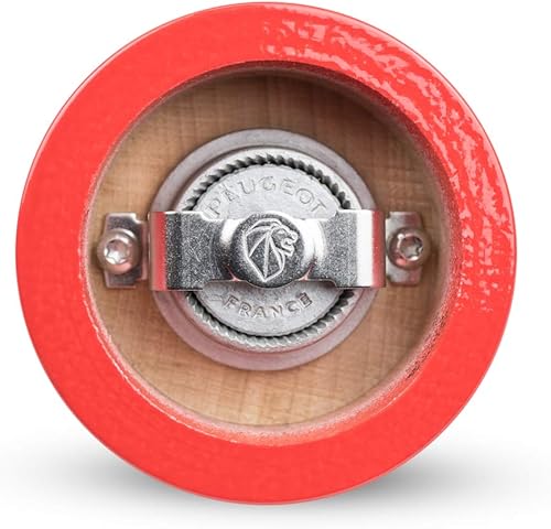 Peugeot Paris Moulin à poivre manuel, Réglage mouture classique, Couleur : Laqué rouge coquelicot, Taille : 22 cm, Matière : Bois, 31046 - Nail Gallerys