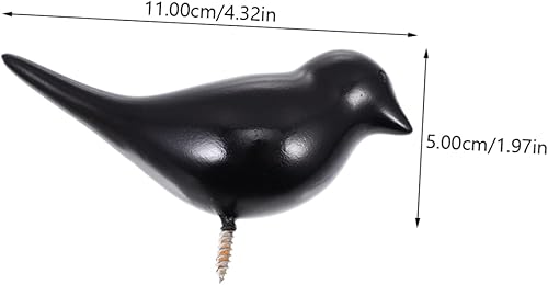 DECHOUS 2 Pièces Patère Porte-clés Pour Mur Crochets Muraux Robustes Crochet Mural Oiseau Crochets Muraux Pour Garage Crochet De Chapeau Jolis Crochets De Suspension Rester Black Résine - Nail Gallerys